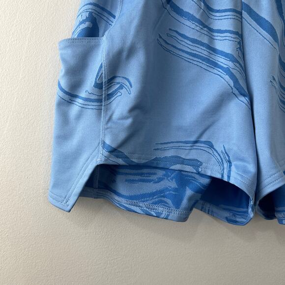 Gymshark Gs Power Blue Jacquard Shorts Stretch Waistband Loose Fit Size X-Small - Picture 2 of 7